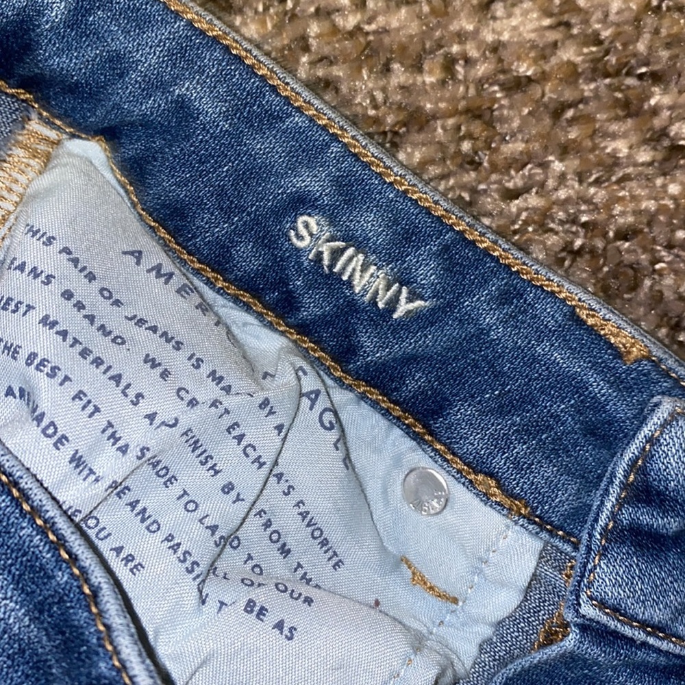 Size 6 AEO Super Stretch Skinny Jeans nice condition - Picture 5 of 6